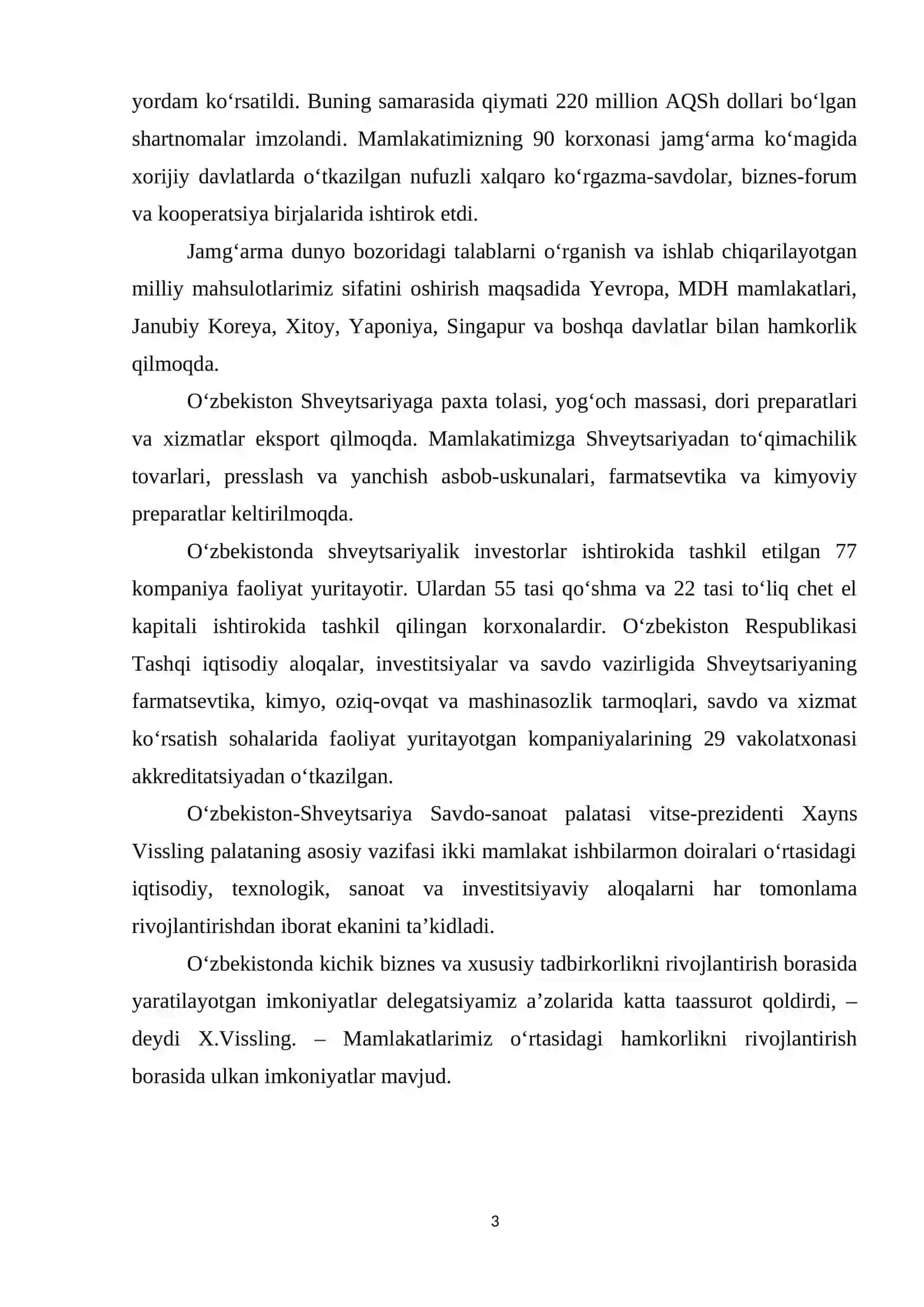 O`zbekiston tashqi iqtisodiy faoliyati asoslari 3