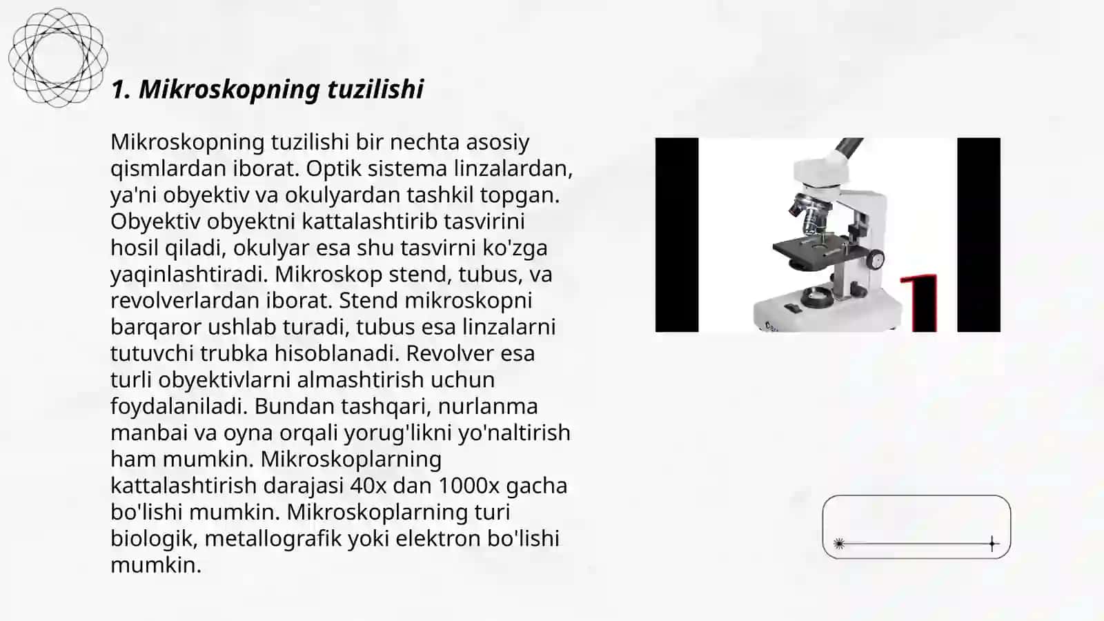 Mikroskop. Mikroskop bilan ishlash qoidasi. Vaqtinchalik preparatiar tayyorlash 3