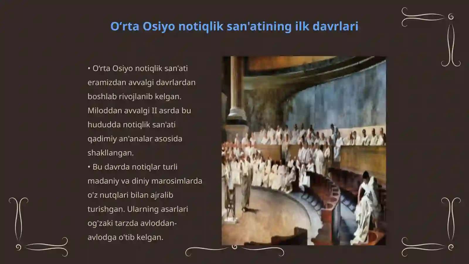 OʻRTA OSIYO NOTIQLIK SAN’ATINING NAMOYONDALARINING ASARLARINI ORGANISH 3