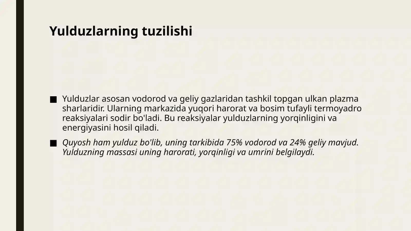 Yulduzlarning tabiati va harakati 3