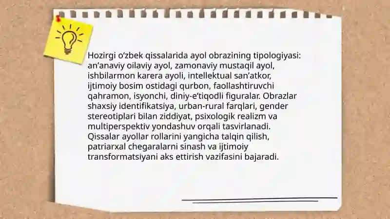 Hozirgi o‘zbek qissalarida ayol obrazi 3