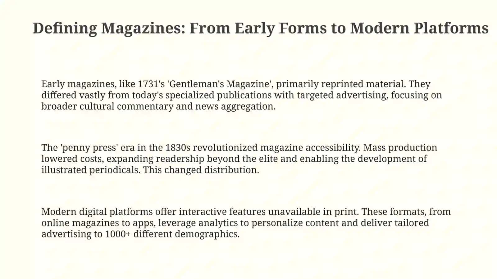 Magazines and History of Magazines 3