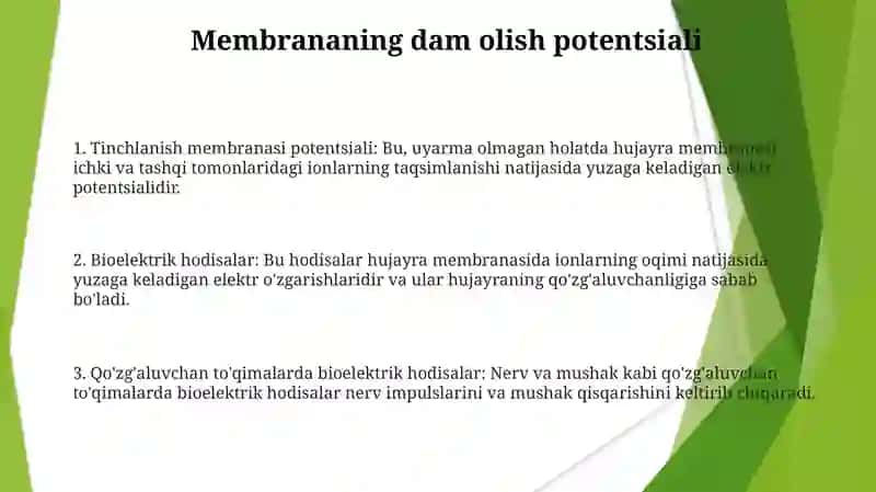 Qo'Zg'Aluvchan To'Qimalarda Bioelektrik Hodisalar 3