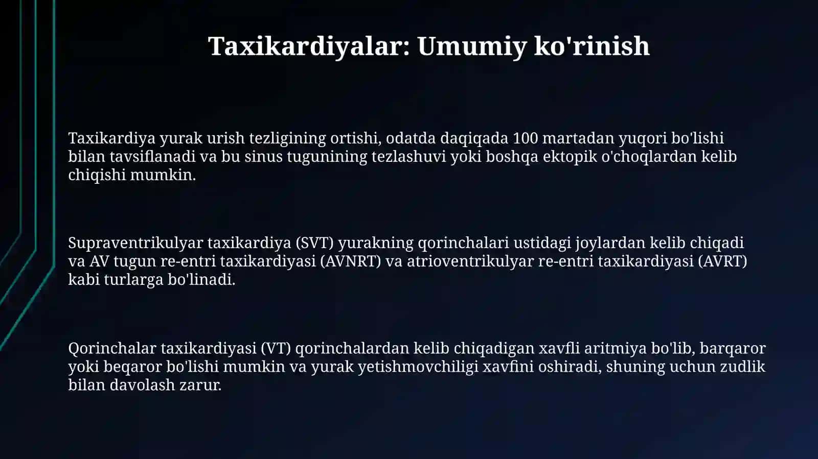 Taxikardiyalarda shoshilinch tez tibbiy yordam 3