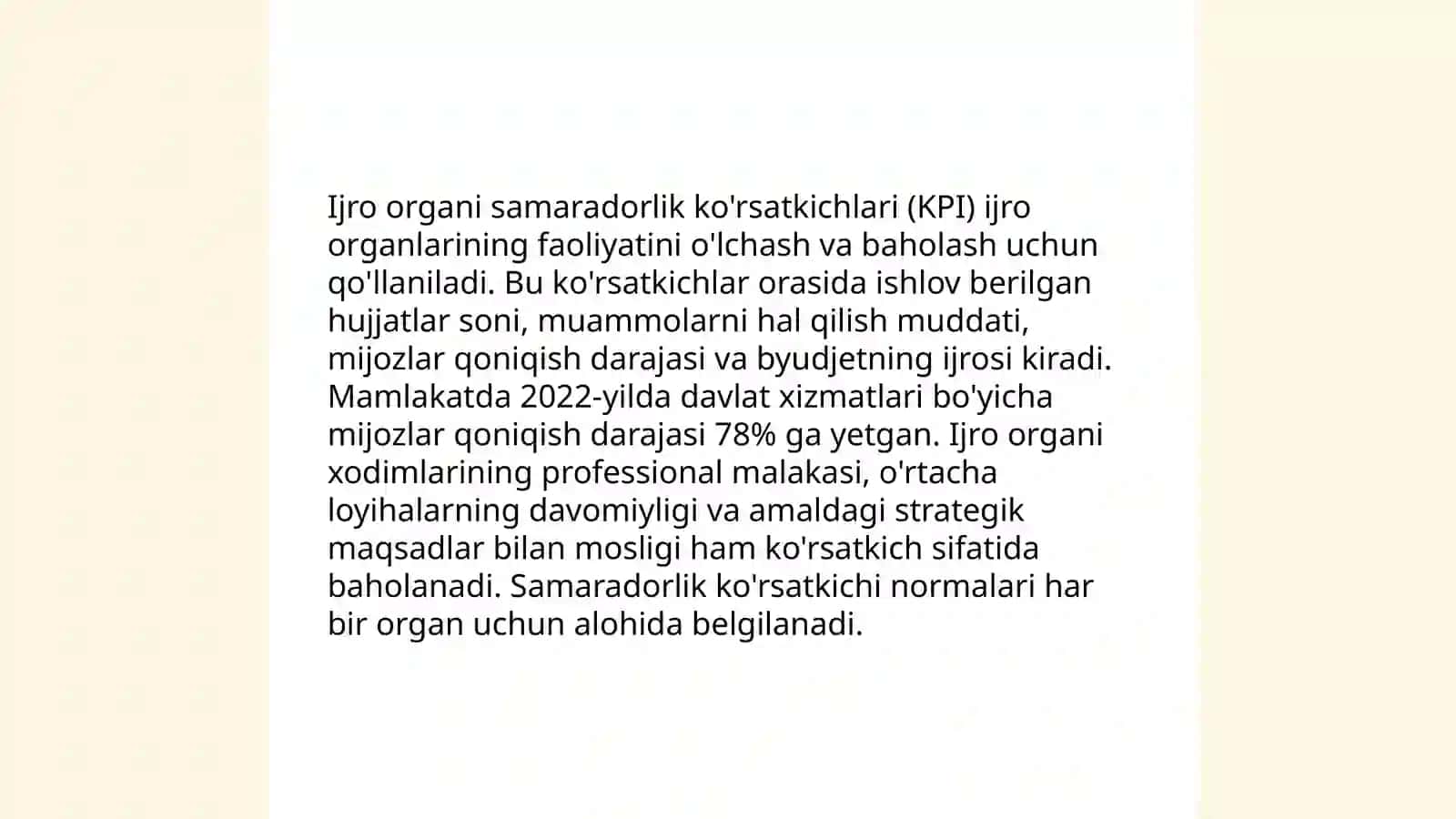 korparativ boshqaruvda Ijro organi faoliyati samaradorligini baholash mezonlari 3