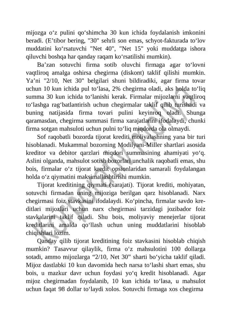 KORPORATIV TUZILMALARDA AYLANMA KAPITAL, RISK VA DAROMADLILIK 3
