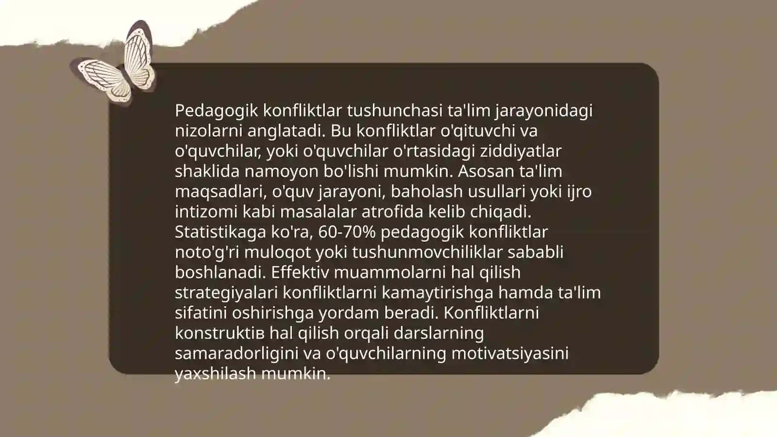 Boshlang'ich sinflarda pedagogik konfliktlarni bartaraf etish metodologiyasi 3
