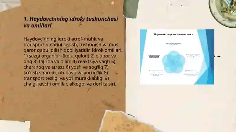 Haydovchining idroki. Makonni idrok qilish.Ko’rib idrok qilish xususiyatlari 3