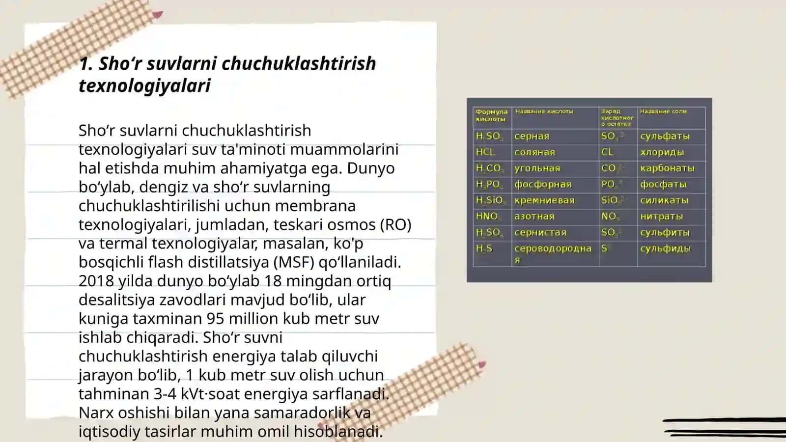 Shoʻr suvlarni chuchuklashtirish texnologiyalari 3