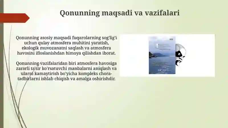 "Atmosfera havosini muhofaza qilish toʻgʻrisida"gi qonun 3