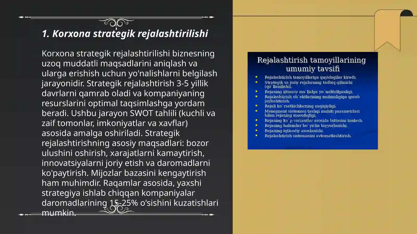 Korxona faoliyatini rejalashtirish va bashorat qilish 3