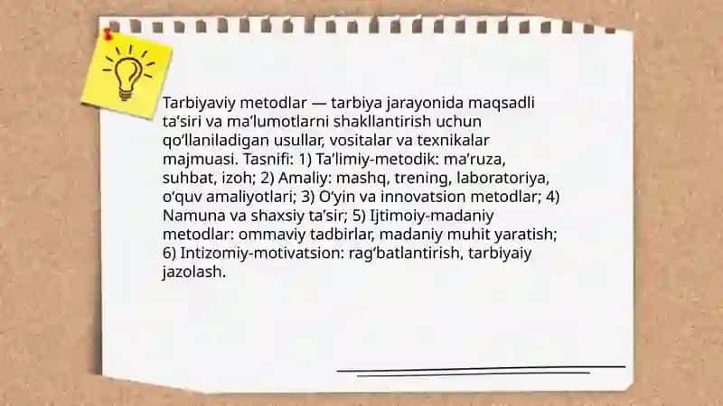 Tarbiyaning umumiy metodlari 3