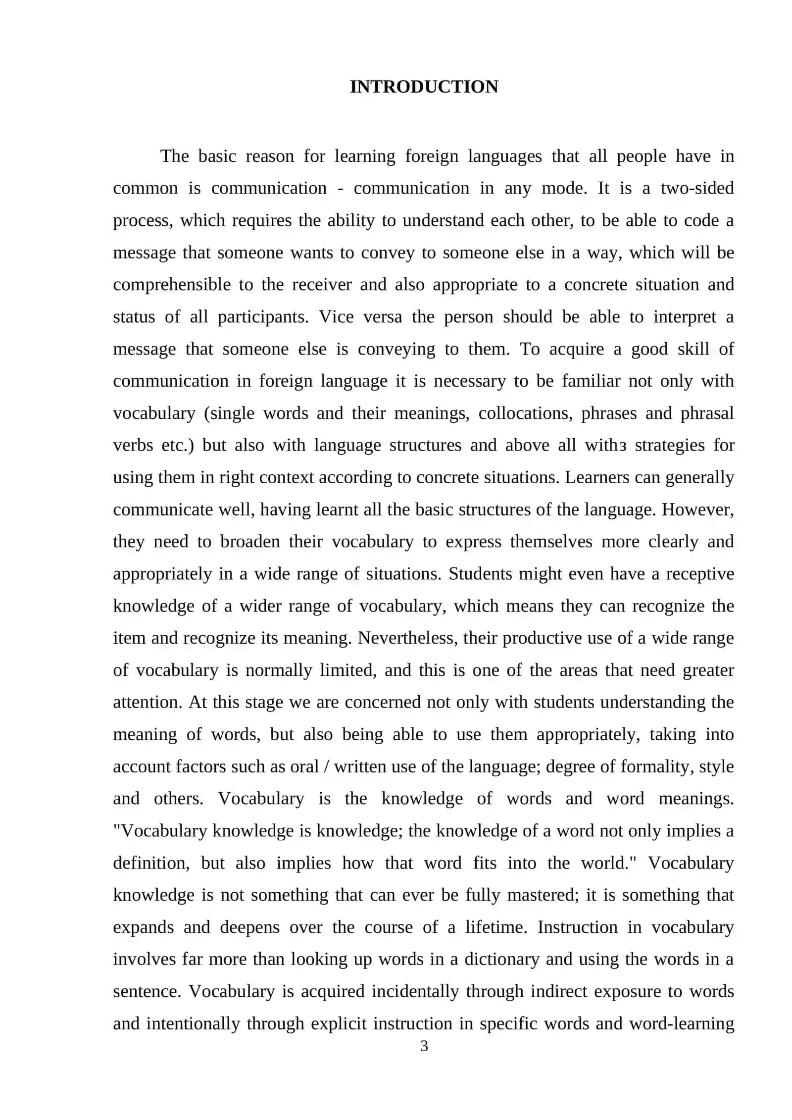 Developing Vocabulary Skills of the Academic lyceum Learners 3
