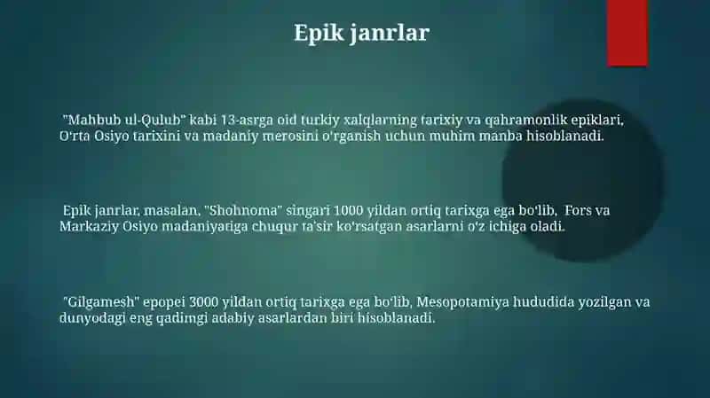 Adabiy tur va janrlar 3