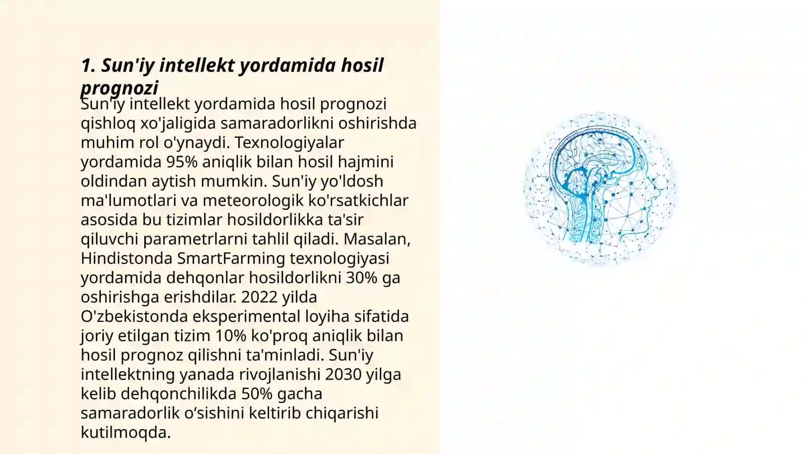 Sun'iy intellekt yordamida hosil prognozi 3