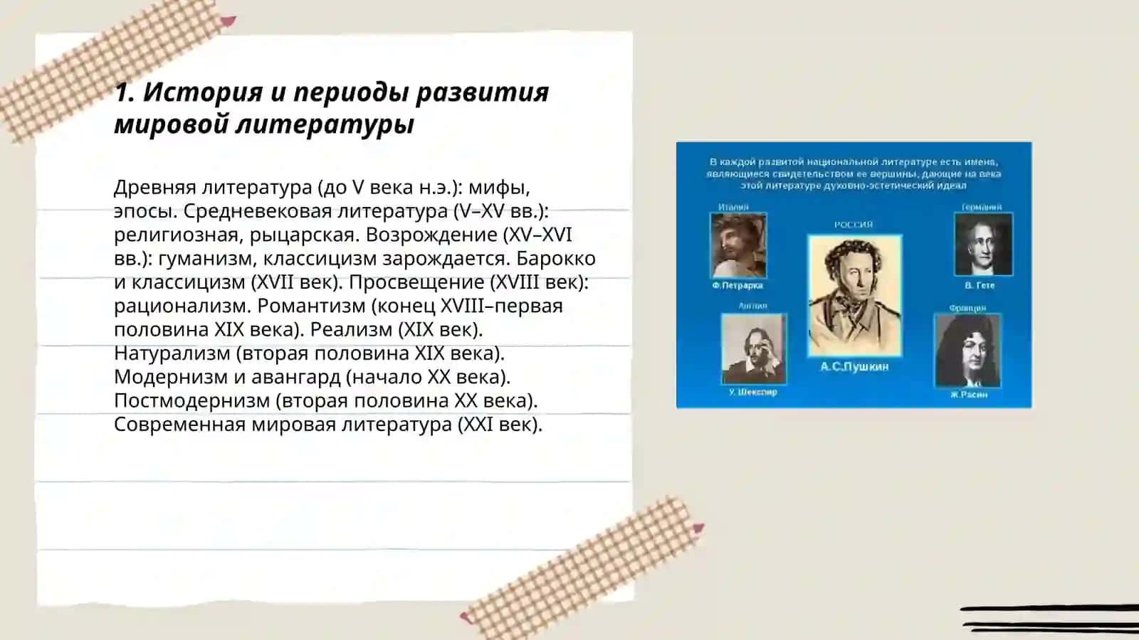 Мировая литература,национальные региональные литературы 3