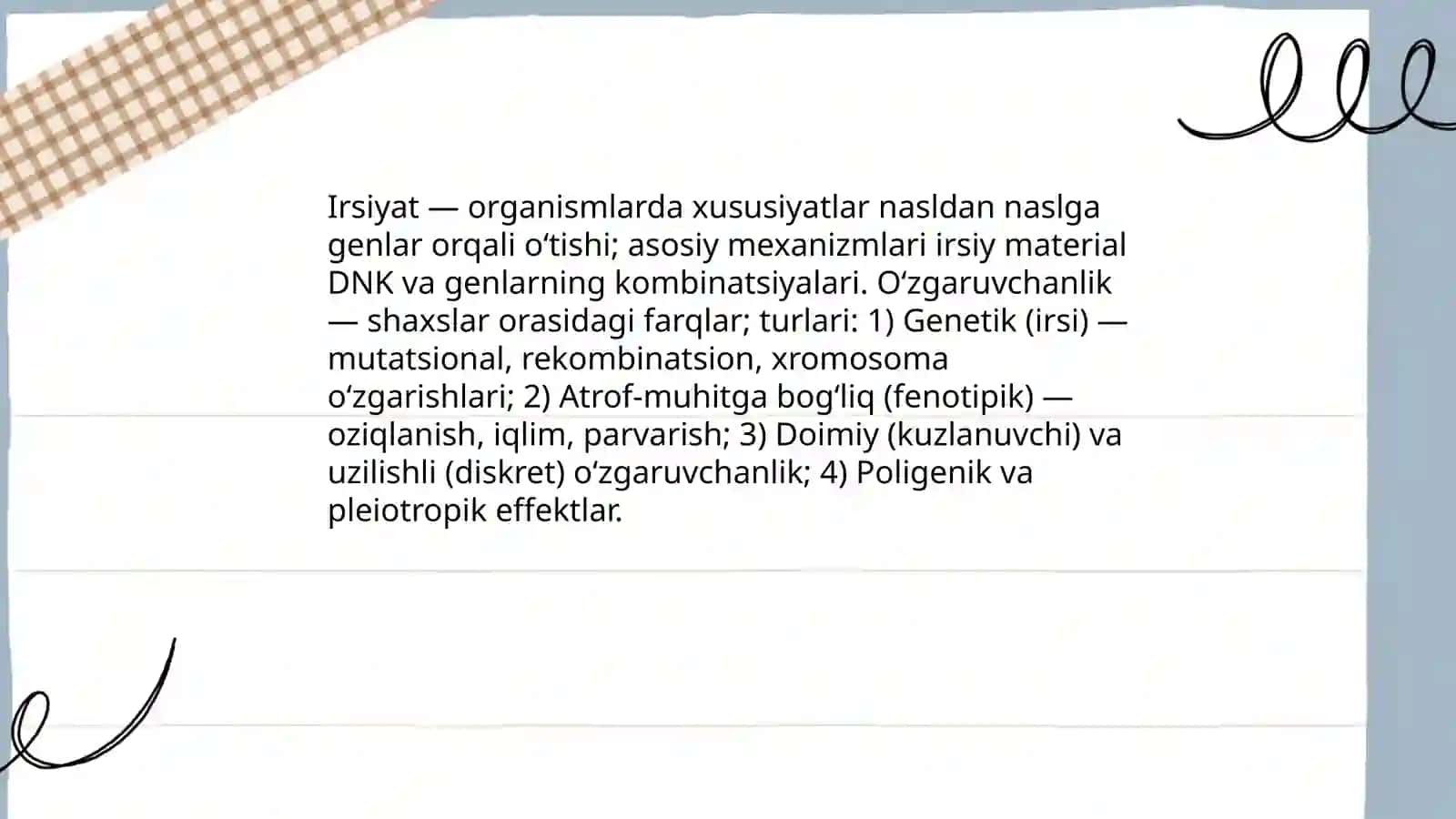 Irsiyat va oʻzgaruvchanlik, xromosoma kasalliklar 3