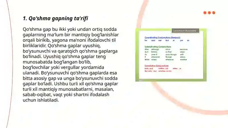 Qoʻshma gapning ta'rifi va tasnifi 3