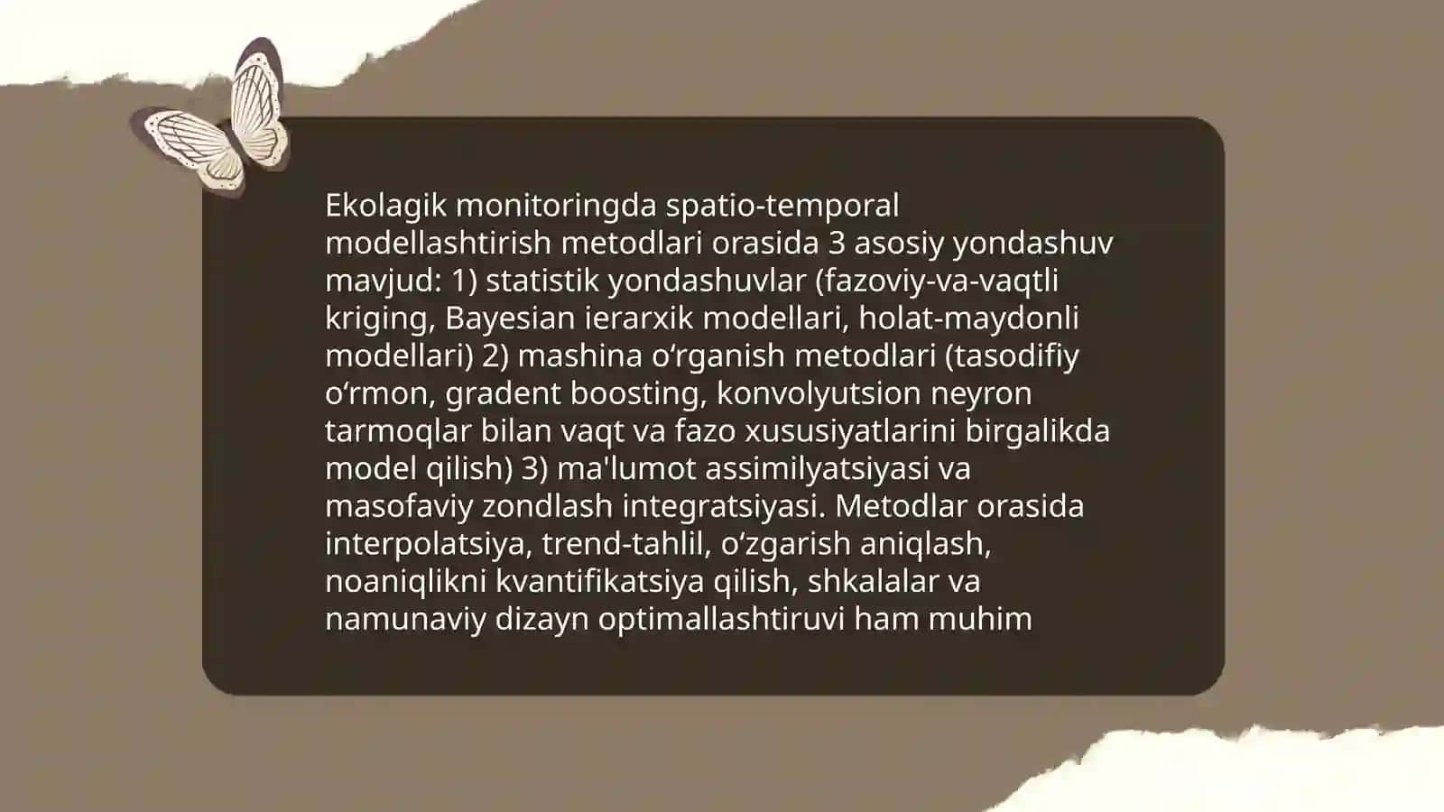 Ekolagik monitoring tizimida modellashtirish 3