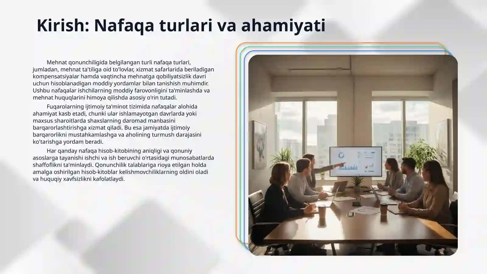 Mehnat tatili, xizmat safari va vaqtincha mehnatga qobilyatsizligi bo’yicha nafaqa pulini hisoblash 3