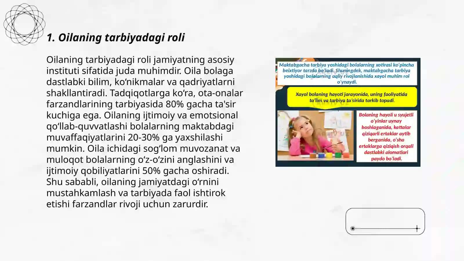 Tarbiyaga ta'sir etuvchi omillar. Tarbiya nazariyasi va tarbiya turlari 3
