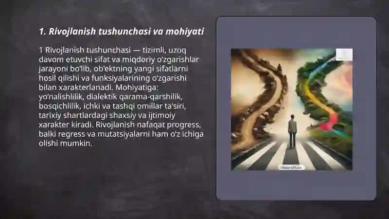 Rivojlanishning umumiy qonunlari va kategoriyalari 3