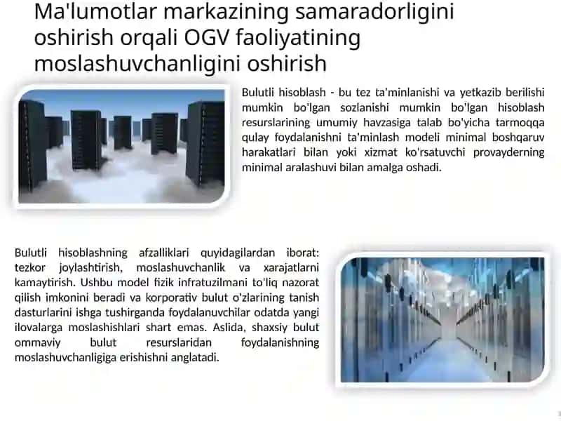 Bulut infrastrukturasi va virtualizatsiya. Virtual mashinalarni yaratish va boshqarish. 3