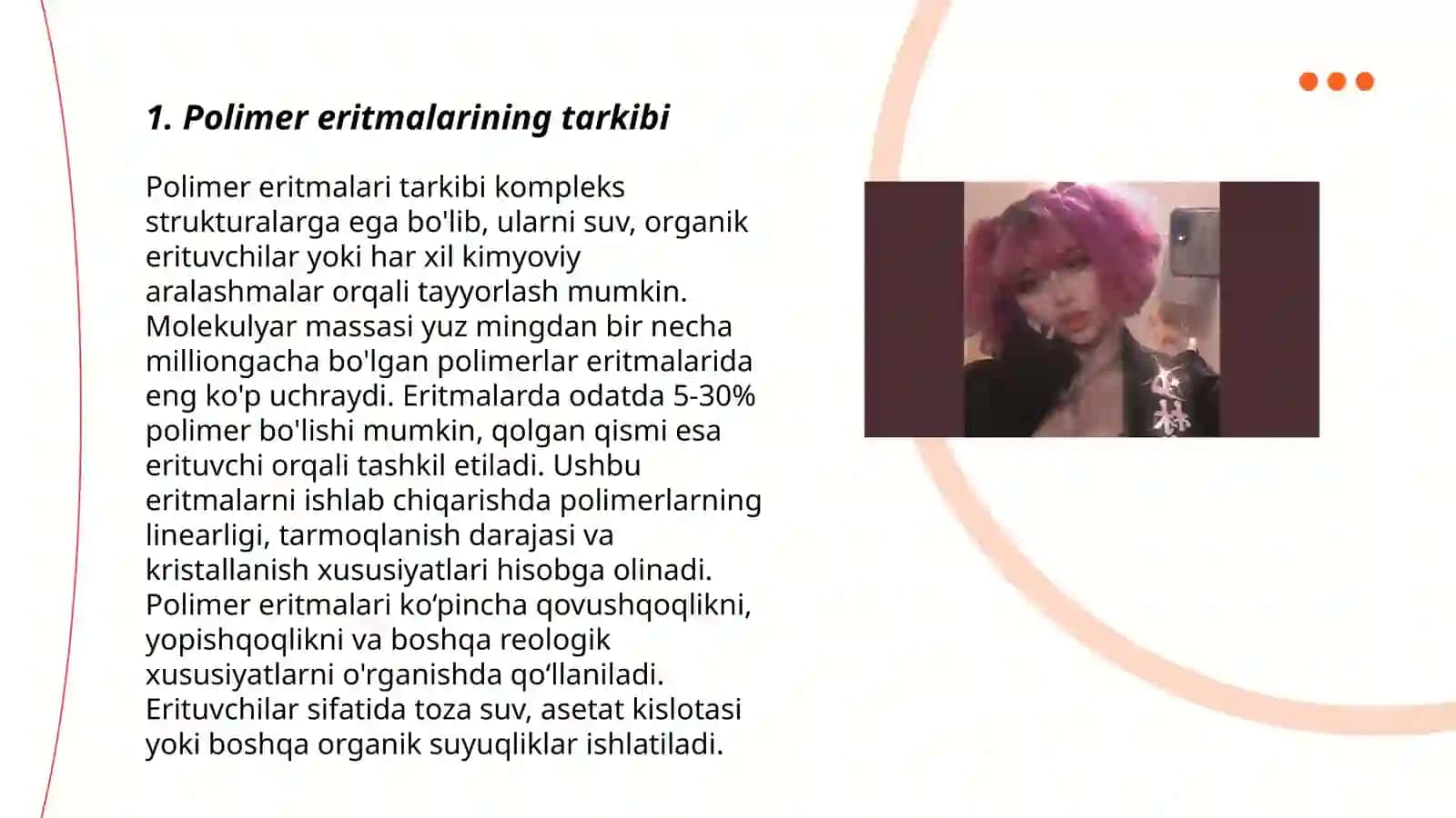 Polimer eritpelerdi tazalaw hám tayyarlaw 3