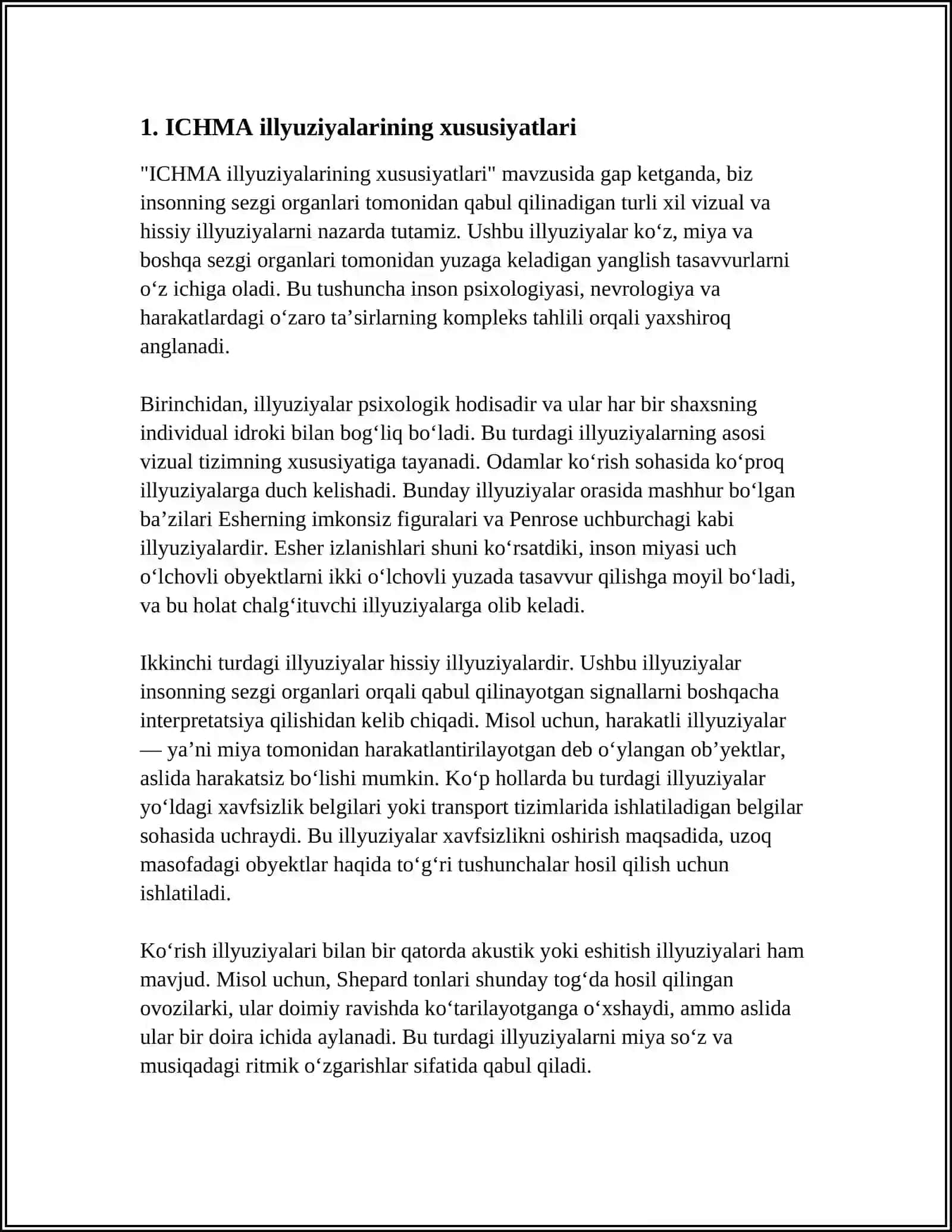 ICHMA ICH JOYLASHGAN TAKRORLASH JARAYONLARINI TASHKIL ETISH 3