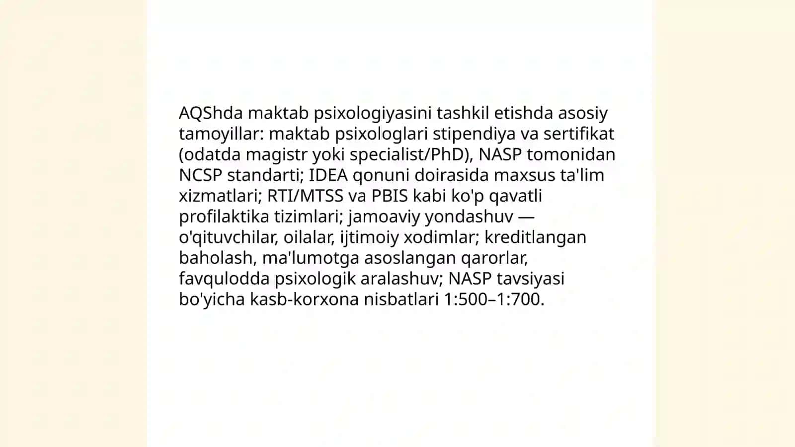 Psixolog faoliyatini tashkil qilishda xorijiy tajribalar 3