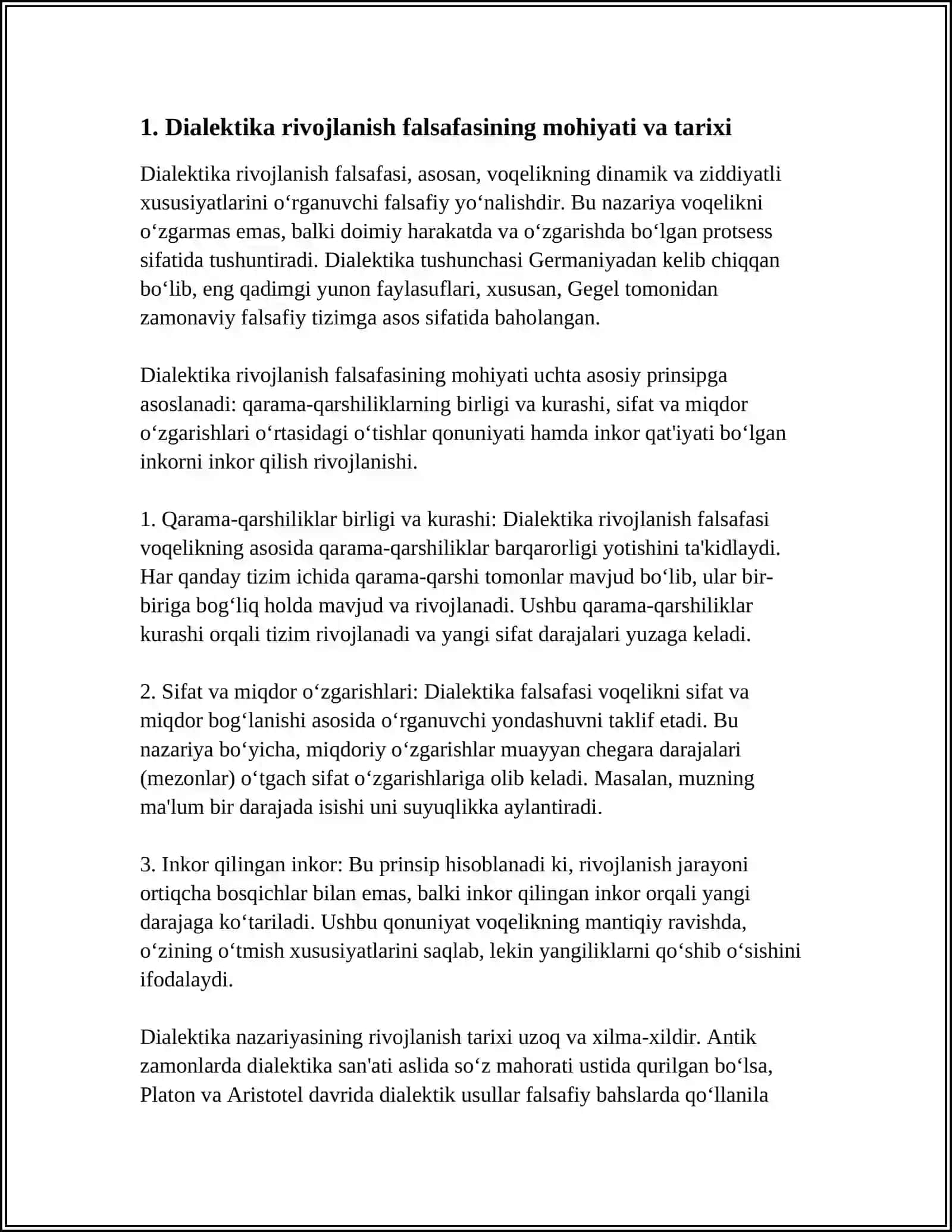 DIALEKTIKA RIVOJLANISH FALSAFASI 3