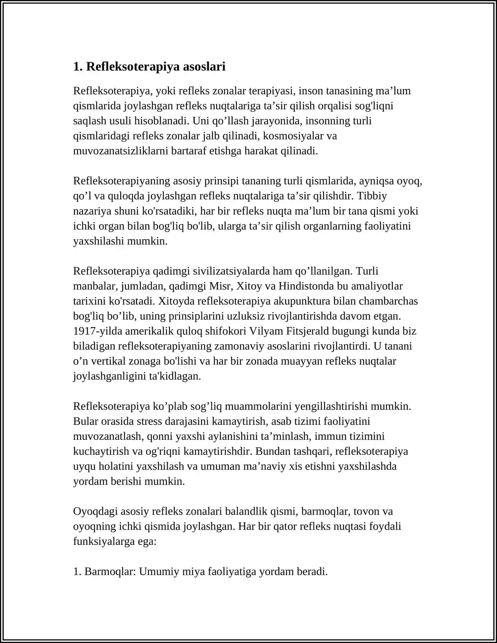 SEMIZLIKDA REFLEKSOTERAPIYANI QOʻLLASH 3