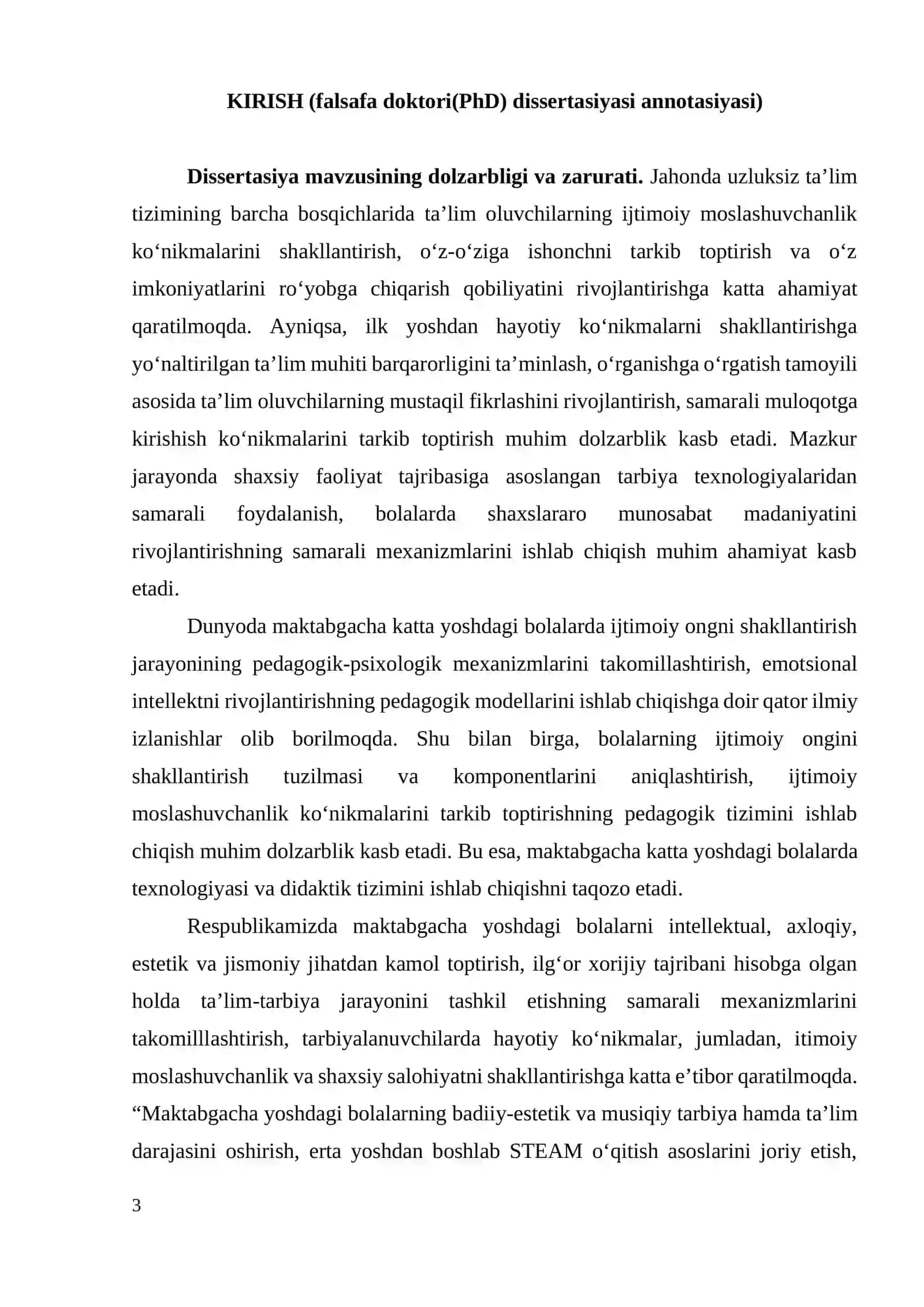 MAKTABGAСHA KATTA YOSHDAGI BOLALARDA IJTIMOIY ONGNI SHAKLLANTIRISH MЕTODIKASI 3