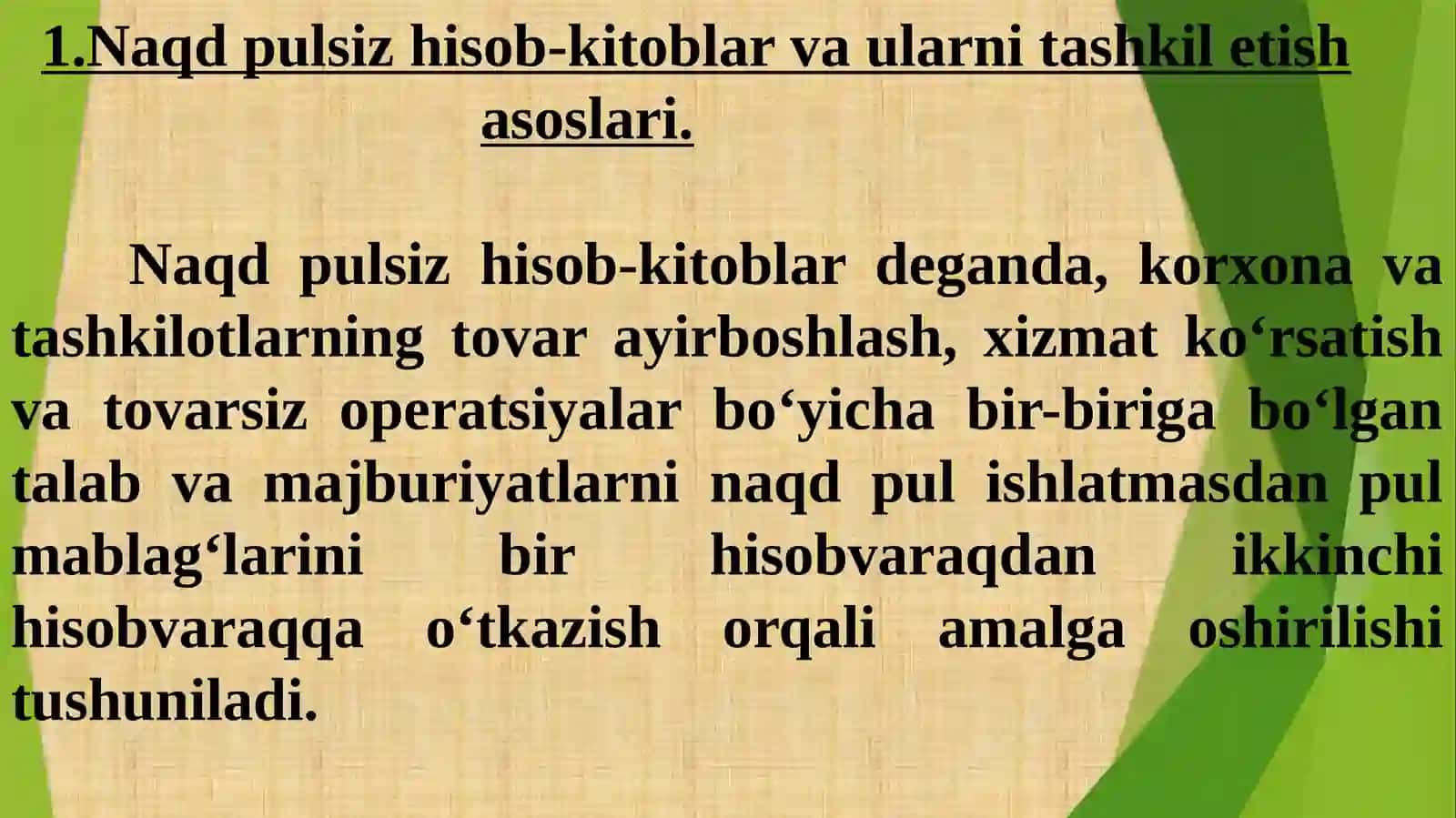 NAQD  PULSIZ  HISOB KITOBLAR HISOBI 3