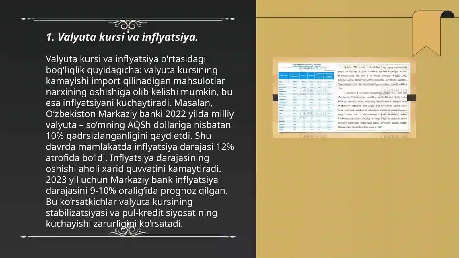 Valyuta kursining makroiqtisodiy siyosatga tasiri 3