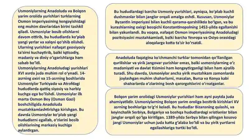 Usmoniylarning Anado'lu va Bolqon yarim orolidagi yurishlari 3