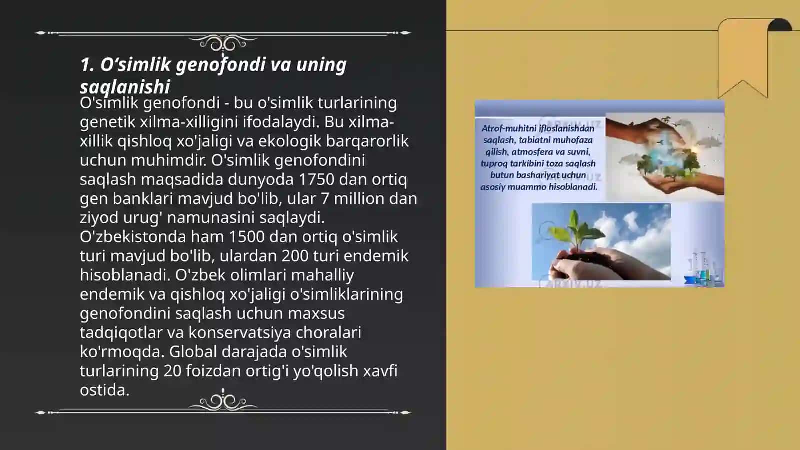 Oʻsimlik resurslari va ularni muhofaza qilish 3