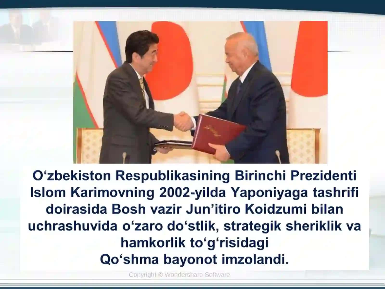 O‘zbekistonning Yaponiya Hindiston va Koreya Respublikasi bilan ikki tomonlama aloqalarining rivojlanishi 3