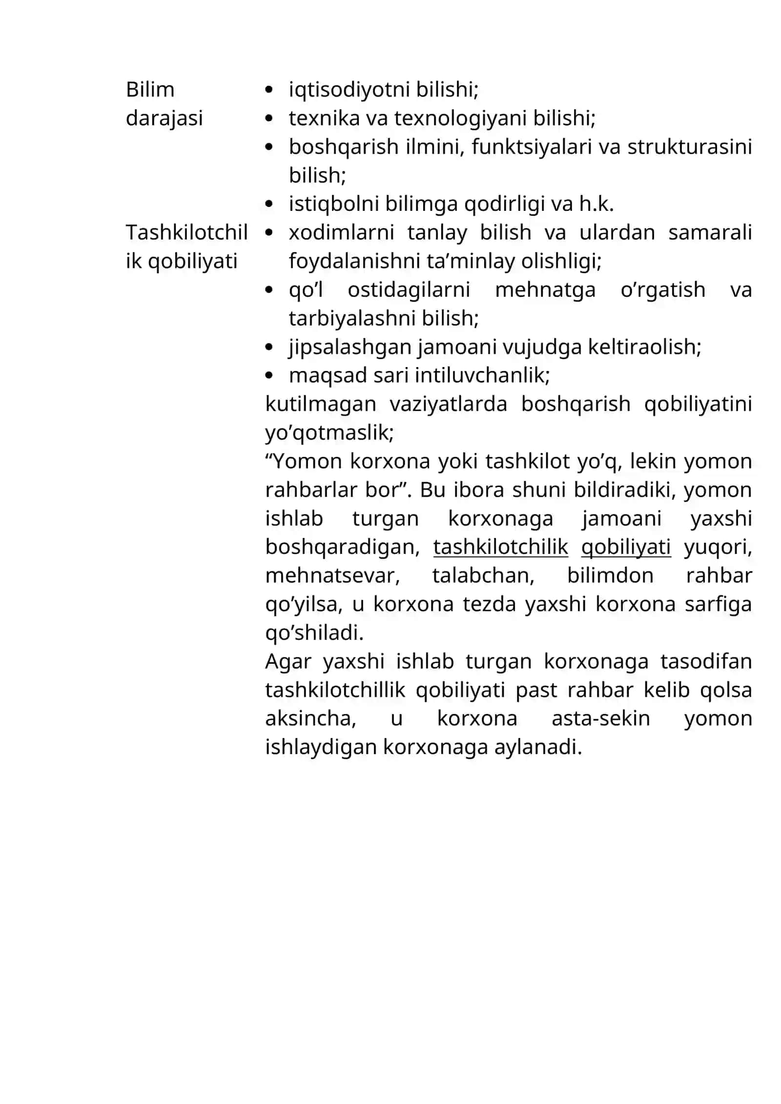 Boshqaruv funktsiyalarini bajarishda va jamoat ishlab chiqarishda zamonaviy menejer 3