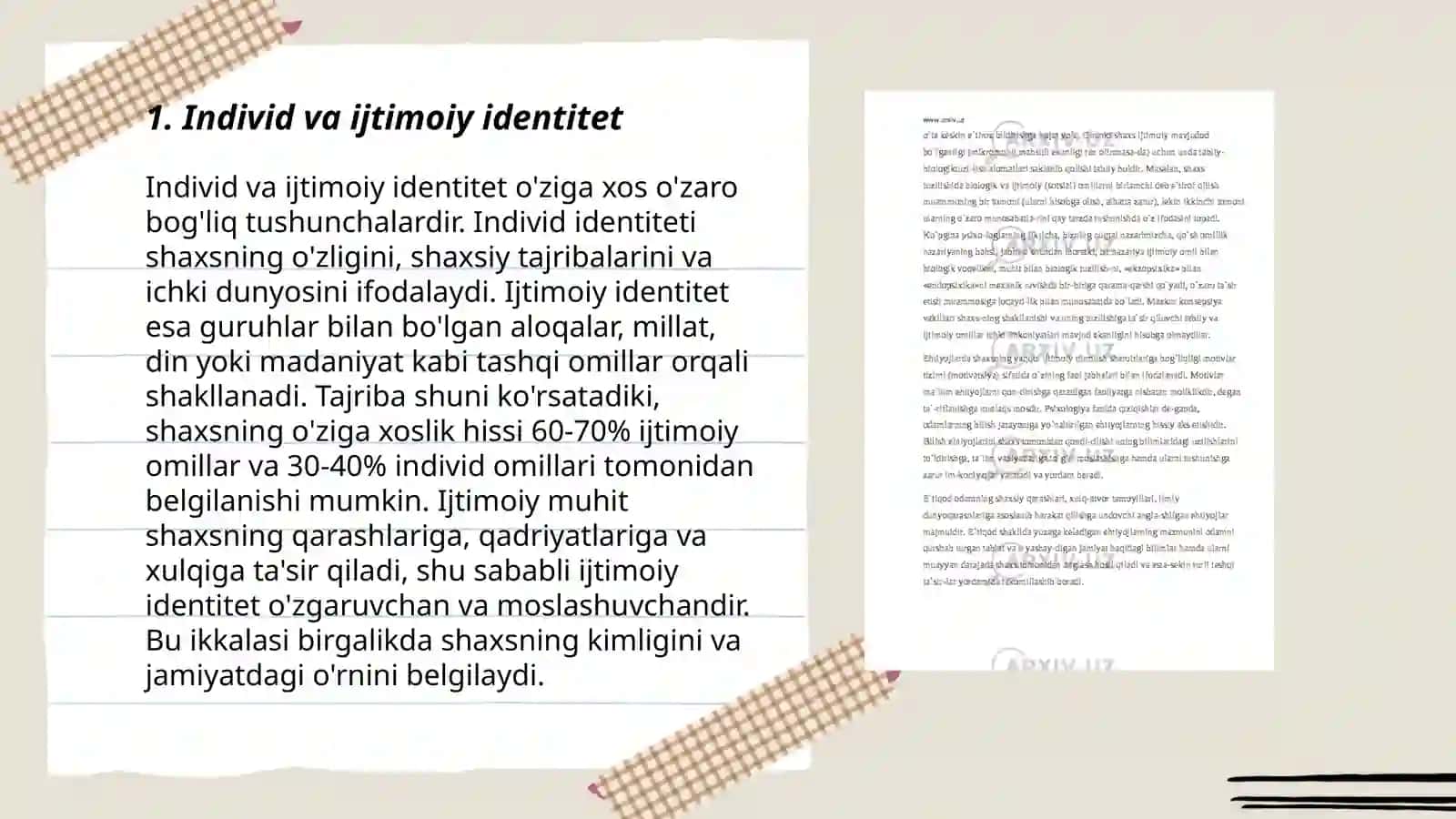 Individ, shaxs, individuallik tushunchasi 3