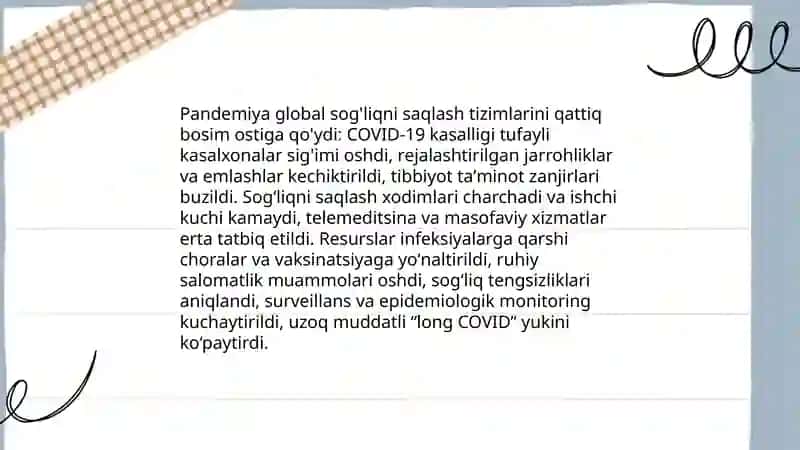 Pandemiya-XXI asrning global muammosi va oqibatlari 3
