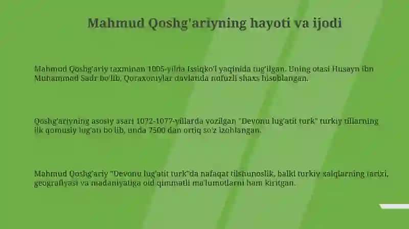 Mahmud Qoshg‘ariyning hayoti va ijodi 3