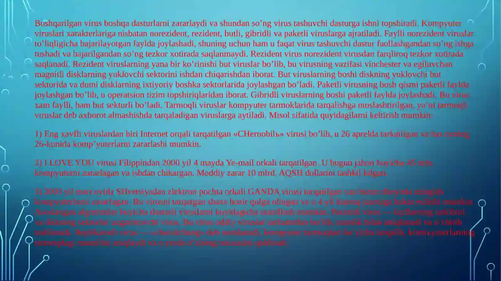 Kompyuter viruslarini belgilash 3