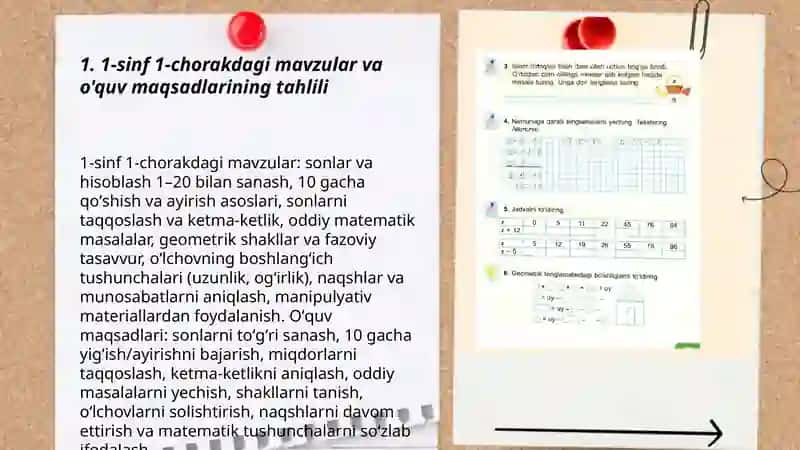 1-2-sinf matematika darsligining1-2-3-4-choraklarini tahlil qilish 3