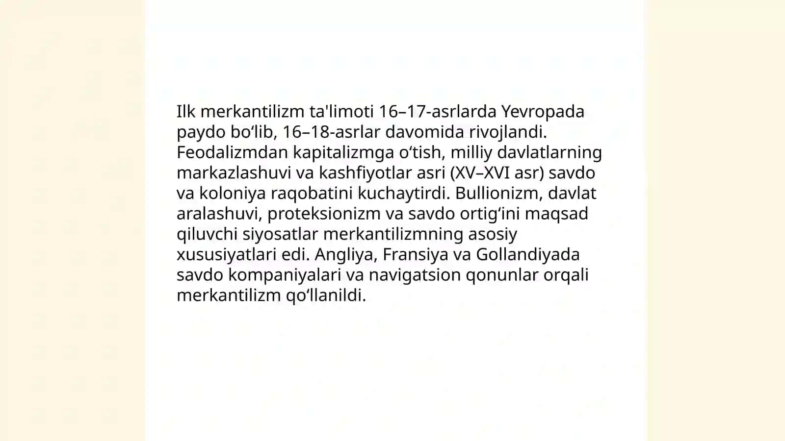 Ilk merkantilizm ta'limoti va uning namoyondalari 3