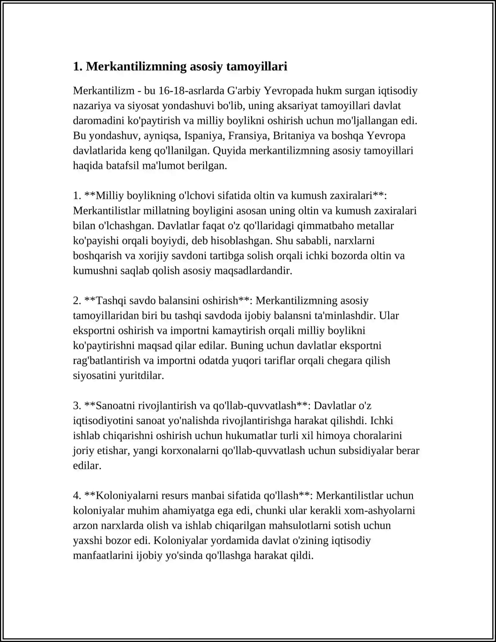 KLASSIK IQTISODIY NAZARIYADA MERKATILIZMNING TANQIDI 3