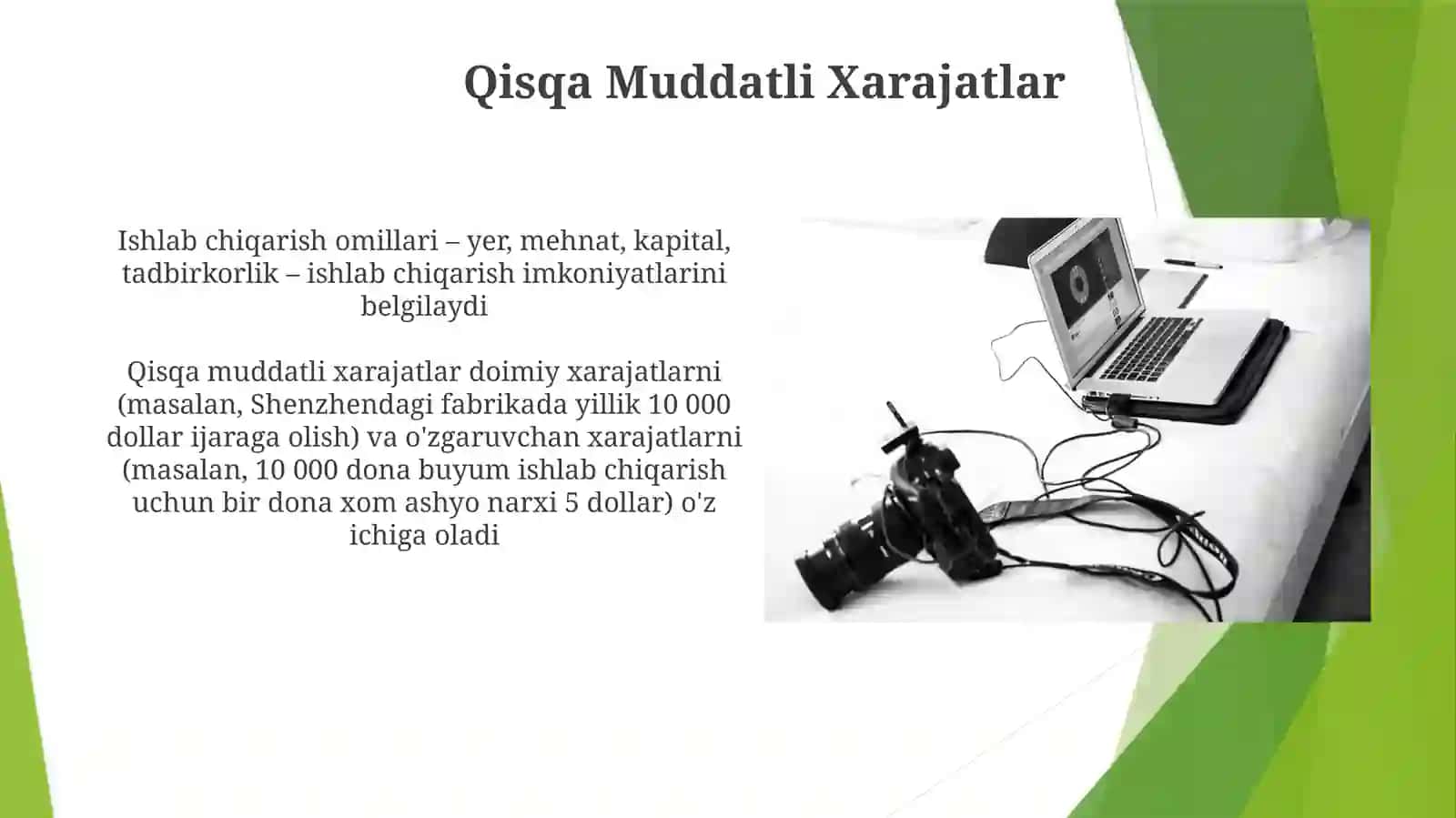 Ishlabchiqarish va ishlabchiqarish omillari va xarajatlari 3