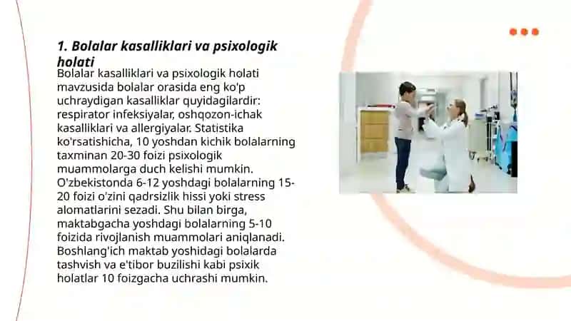 Bolalar kasalliklarida bemorlar psixologiyasi masalalari 3