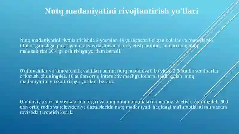 Nutq Madaniyatini Rivojlantirish 3