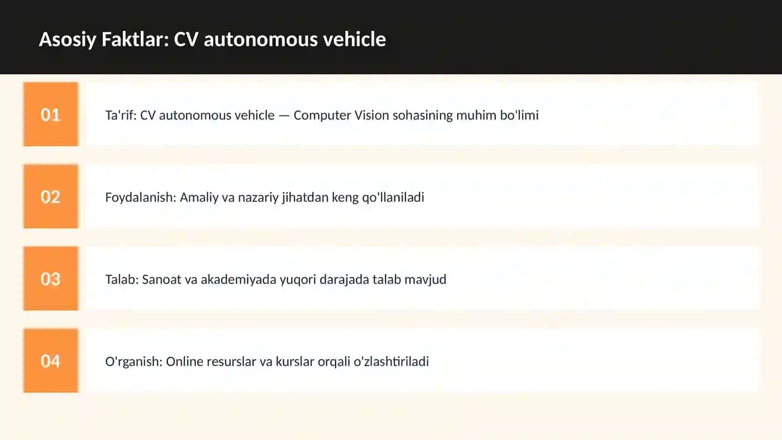 CV autonomous vehicle 3